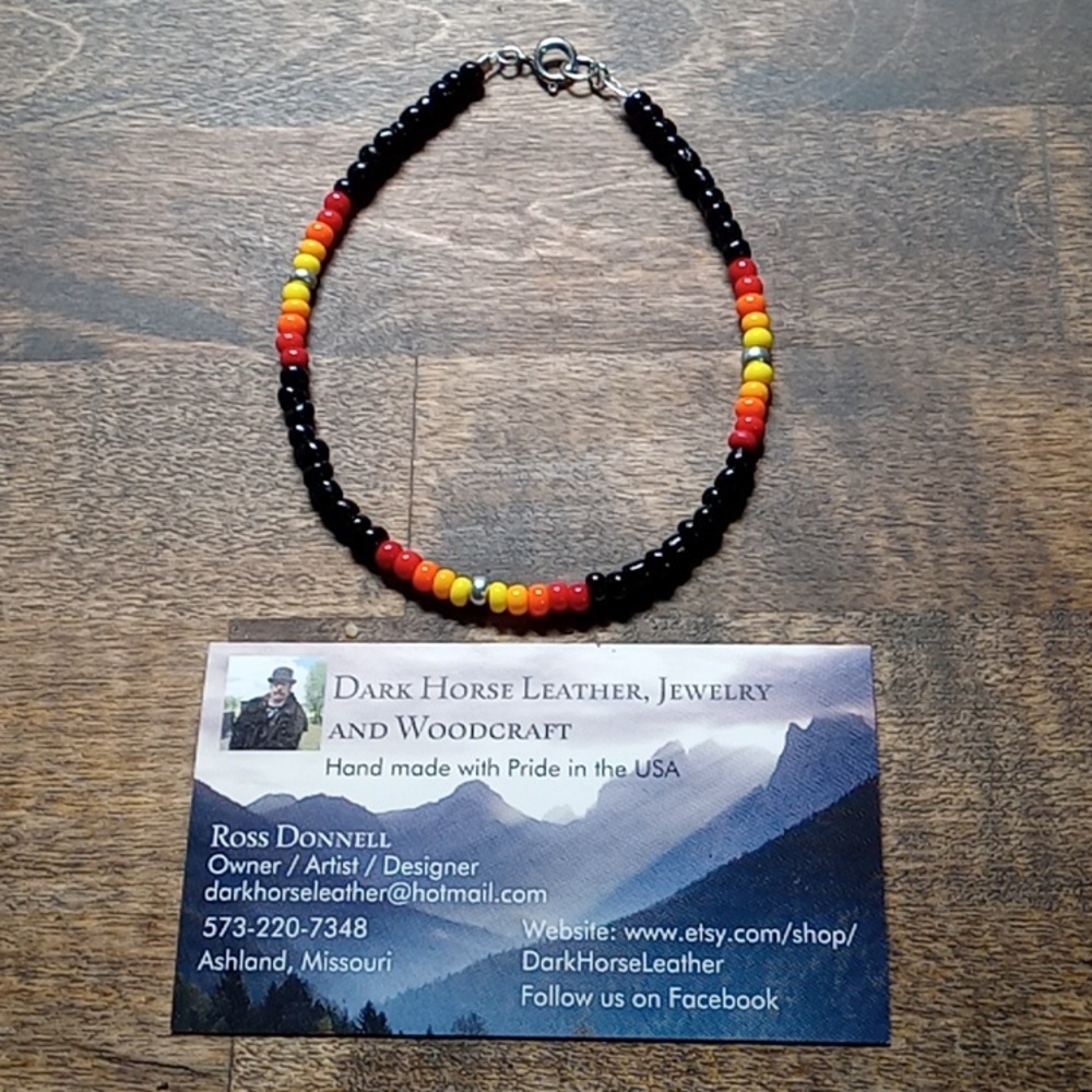 Southwestern Sunset Beaded Anklet